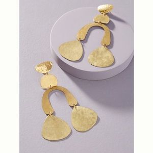 Anthropologie Gold Tone Earrings